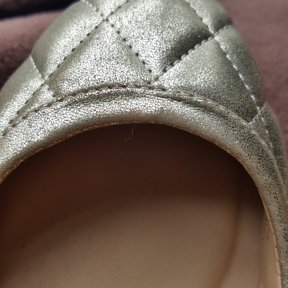 F21 Gold Quilted Flats - Picture 7 of 7